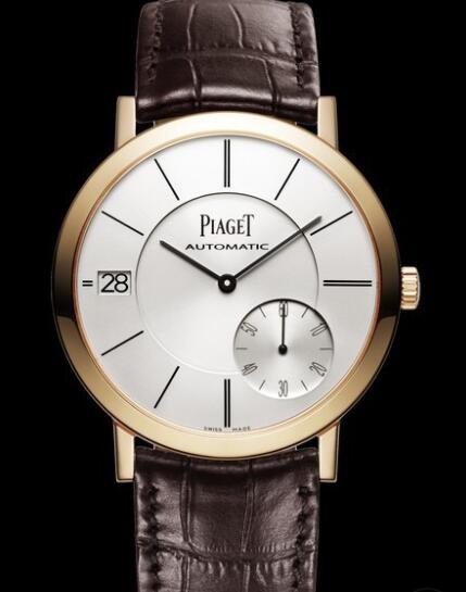 Replica Piaget Altiplano Date Watch G0A35131 Pink Gold - Strap Alligator