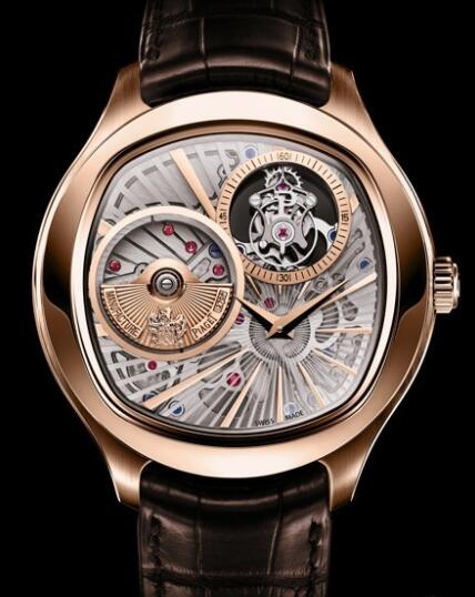 Replica Piaget Emperador Coussin Tourbillon Automatique Extra-Plat Watch G0A36041 Pink gold