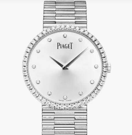 Replica Piaget Traditional White gold Diamond Ultra-thin mechanical Watch G0A37045 Piaget Replica Watch