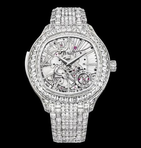 Replica Piaget Emperador Coussin Minute Repeater White Gold Diamond Bracelet Watch G0A39020