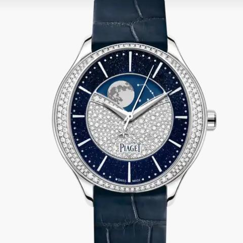 Replica Piaget Limelight Stella White gold Diamond Automatic moon phase Watch G0A44124 Piaget Replica Watch