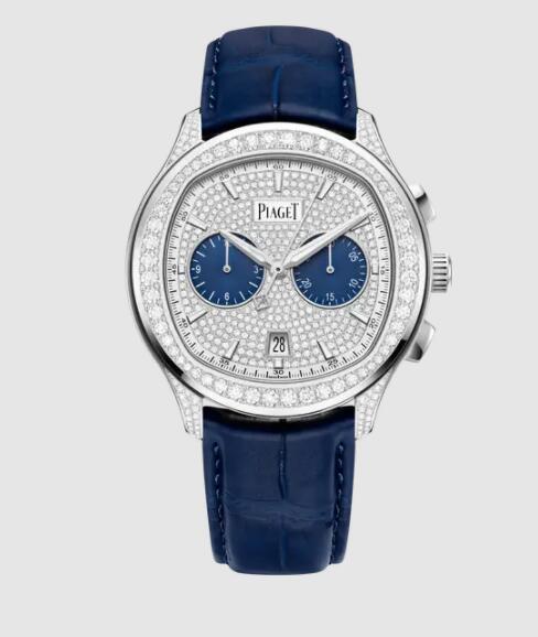 Piaget Luxury Watch G0A46049 Replica Piaget Polo Chronograph watch Automatic White Gold Diamond Watch