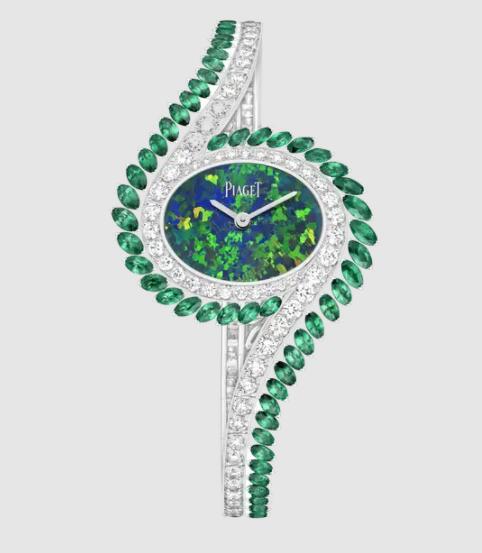 Replica Piaget Limelight Gala Watch White Gold Emerald Diamond Watch - Piaget Replica Watch G0A46172