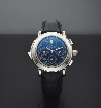 Replica IWC Grande Complication Destriero Scafusia Platinum Watch Blue IW186810