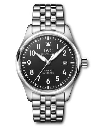 IWC Pilot's Watch Mark XX Stainless Steel Black Bracelet Replica Watch IW328202