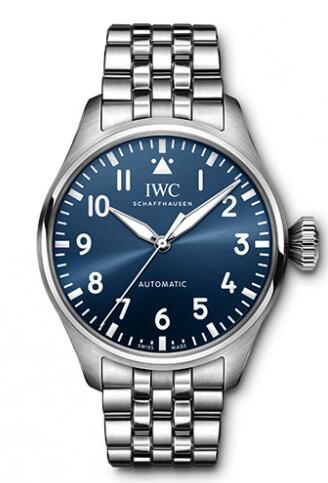 Replica IWC Big Pilot 43 Stainless Steel Blue Bracelet IW329304 Watch