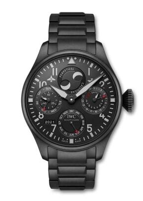 IWC Big Pilot's Watch Perpetual Calendar Top Gun Ceratanium Replica Watch IW503604