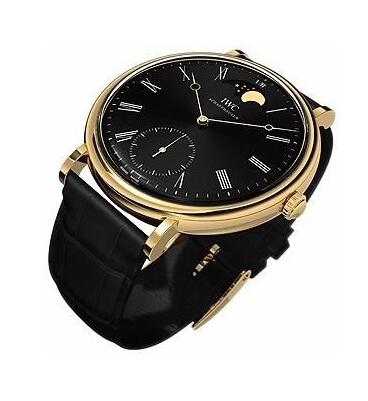 Replica IWC Portofino 1984 Rose Gold Watch Black IW544807