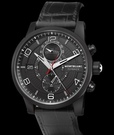 Replica Montblanc TimeWalker Chronographe TwinFly Black Titanium Watch MB106507