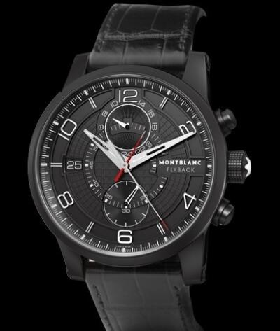Replica Montblanc TimeWalker Chronographe TwinFly Black Titanium Watch MB106507