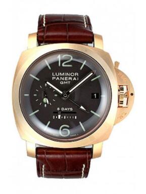 Replica Panerai Historic Luminor 1950 8 Days GMT Oro Rosa Watch PAM00289