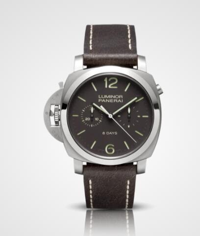 Replica Panerai Luminor 1950 Chrono Monopulsante Left-Handed 8 Days Titanio 44mm Watch PAM00345