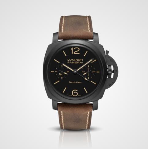 Replica Panerai Luminor 1950 Tourbillon GMT Automatic Ceramica 48mm Watch PAM00396