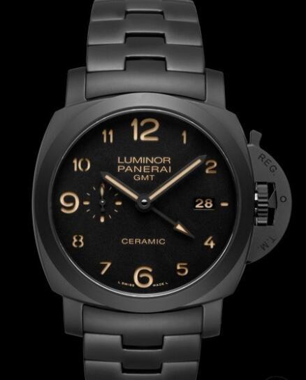 Replica Panerai Tuttonero Luminor 1950 3 Days GMT Automatic Ceramica Watch PAM00438