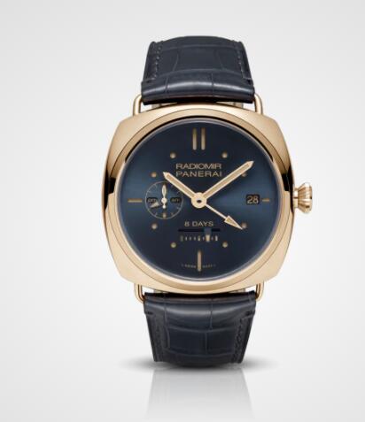 Replica Panerai Radiomir 8 Days GMT Oro Rosso 45mm Watch PAM00538