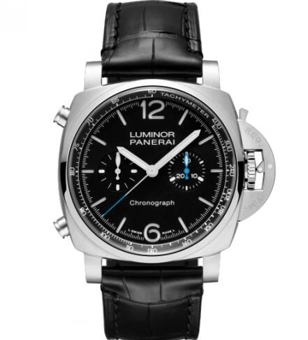 Panerai Luminor 1950 Chrono 44 Stainless Steel Black Copy Watch PAM01109