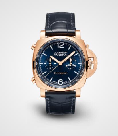 Replica Panerai Luminor Chrono Goldtech Blu Notte Watch PAM01111