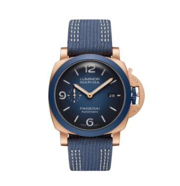 Panerai Luminor 1950 44 3 Days Goldtech Sole Blu Replica Watch PAM01121