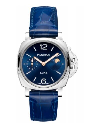 Panerai Luminor Due Luna Automatic Stainless Steel Blue PAM01179 Replica Watch