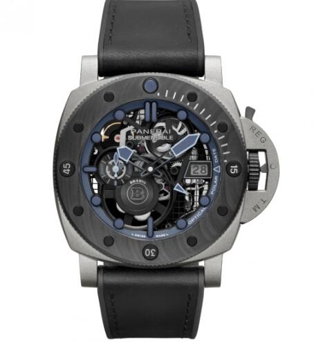 2023 Panerai Luminor Submersible 47 S Brabus Blue Shadow Edition Replica Watch PAM01241