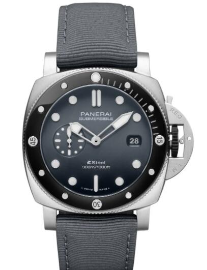 2023 Panerai Submersible QuarantaQuattro eSteel Grigio Roccia Replica Watch PAM01288