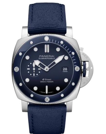 2023 Panerai Submersible QuarantaQuattro eSteel Blu Profondo Replica Watch PAM01289