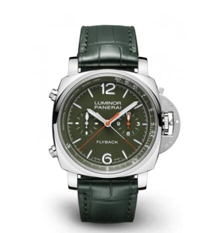 Replica Panerai Luminor 1950 44 3 Days Chrono Flyback Automatic Stainless Steel Verde Militare Watch PAM01296