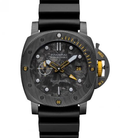 Panerai Submersible GMT Carbotech Navy SEALs Replica Watch PAM01324