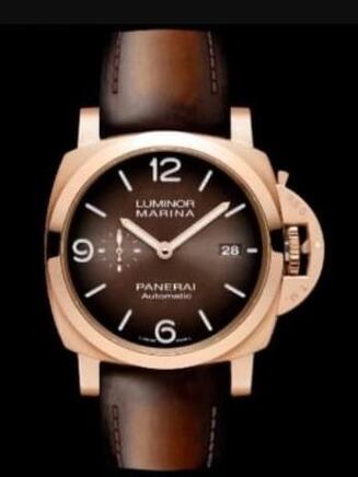Panerai Luminor 1950 44 3 Days Goldtech Brown Replica Watch PAM01341