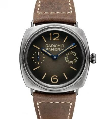 Panerai Radiomir Otto Giorni Patina Steel Brown Replica Watch PAM01347