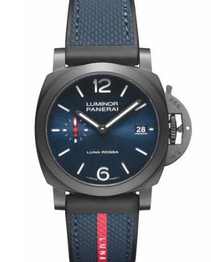 Panerai Luminor Quaranta Steel DLC Luna Rossa Replica Watch PAM01408