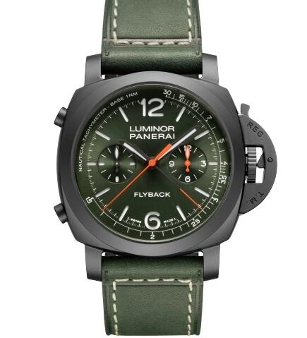 Panerai PAM01498 Luminor 1950 44 Chrono Flyback Automatic Ceramica Green Replica Watch