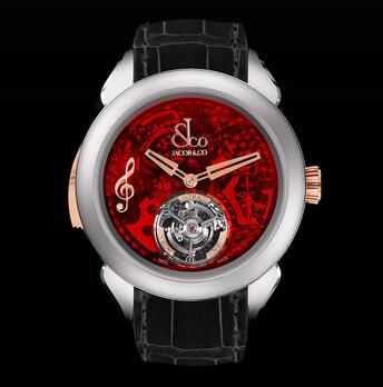 Jacob & Co. Palatial Flying Tourbillon Minute Repeater Titanium (Red Mineral Crystal) PT500.24.NS.OB.A Replica Watch