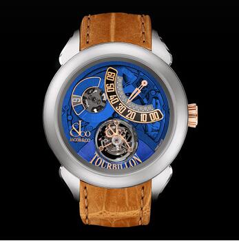 Jacob & Co. Palatial Flying Tourbillon Jumping Hours Titanium (Blue Mineral) PT510.24.NS.PB.A Replica Watch