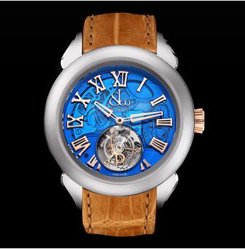 Jacob & Co. Palatial Flying Tourbillon Hours & Minutes Titanium (Blue Mineral Crystal) PT520.24.NS.QB.A Replica Watch