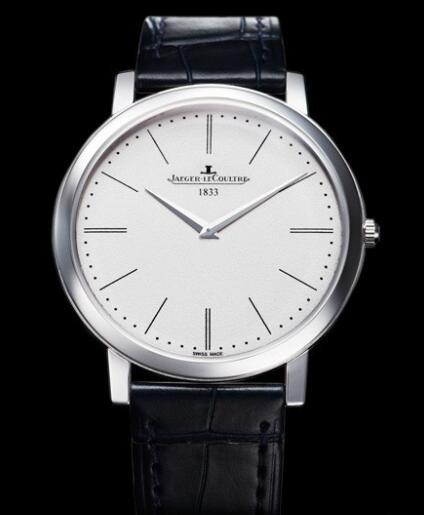 Replica Jaeger-Lecoultre Master Ultra Thin Jubilee Q1296520 Platinum - Aliigator Strap Watch