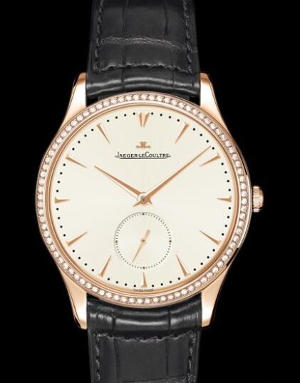 Jaeger Lecoultre Master Grande Ultra Thin Replica Watch Q1352502 Pink Gold - Diamonds - Alligator Strap