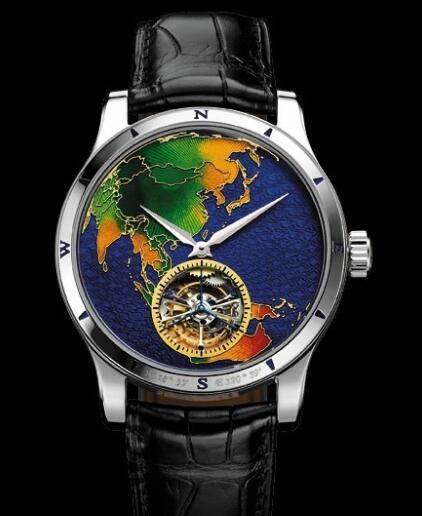 Replica Jaeger Lecoultre Master Grand Tourbillon Continents Asia Q1656452 Platinum Watch