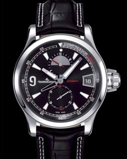 Replica Jaeger Lecoultre Master Compressor GMT Q1738471 Steel - Aligator Bracelet Watch