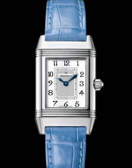 Replica Jaeger Lecoultre Reverso Duetto Watch Q2668410 Steel - Diamonds - Alliagtor Strap