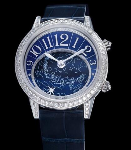 Jaeger-Lecoultre Rendez-Vous Celestial Replica Watch Q3483590 White Gold - Diamonds - Alligator Strap