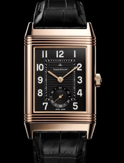 Replica Jaeger Lecoultre Grande Reverso 976 Q3732470 Pink Gold - Black Dial Watch