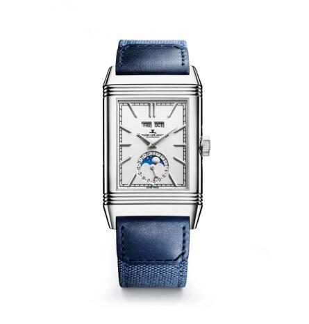 Jaeger-LeCoultre Reverso Tribute Duoface Calendar Stainless Steel Silver Replica Watch Q3918420