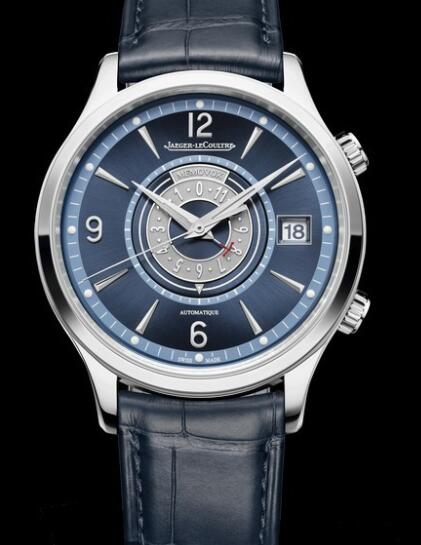 Replica Jaeger Lecoultre Master Control Memovox Timer Q4100848J Steel - Blue Dial - Leather Strap Watch