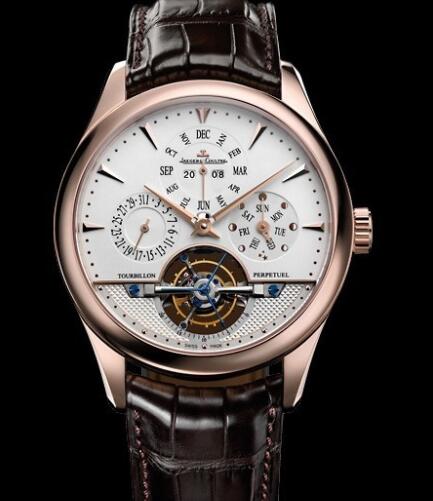 Replica Jaeger Lecoultre Master Grande Tradition Tourbillon à Quantième Perpétuel Q500242A Pink gold Watch
