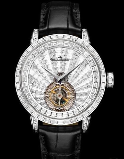 Jaeger Lecoultre Master Grande Tradition Tourbillon Orbital Replica Watch Q5073402 White Gold - Diamonds - Alligator Strap