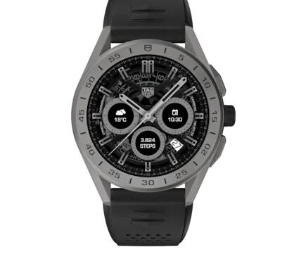 Replica TAG HEUER CONNECTED Titanium Case 45 mm Black Rubber Strap SBG8A81.BT6222