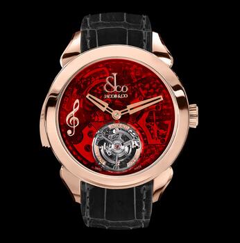 Jacob & Co. Palatial Flying Tourbillon Minute Repeater Rose Gold (Red Mineral Crystal) T520.40.NS.QR.A Replica Watch