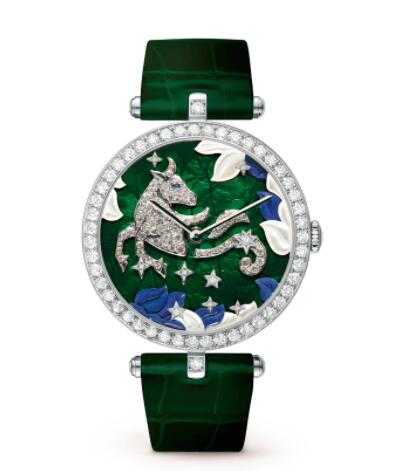 Replica Van Cleef & Arpels Lady Arpels Zodiac Taurus Watch VCARO4I200