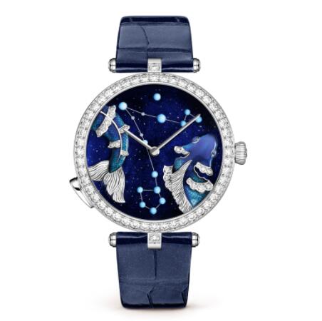 Replica Van Cleef & Arpels Lady Arpels Zodiac Lumineux Pisces watch VCARO8TR00